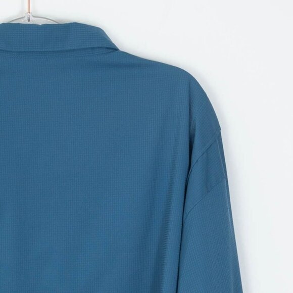 Columbia Mens PFG Omnishade Button Down Shirt Size XXL Blue Long Sleeve Fishing - Picture 8 of 9